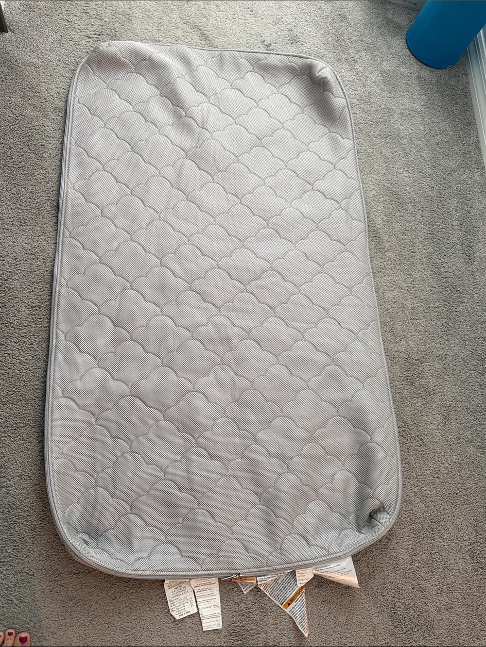 Newton Light Gray Quilted Mattress Cover Pad